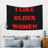 YVNUM 60x40 Inches Tapestry,I Like Older Women Wall Hanging Wall Art For Bedroom Living Room Dorm Decor, Black view 4