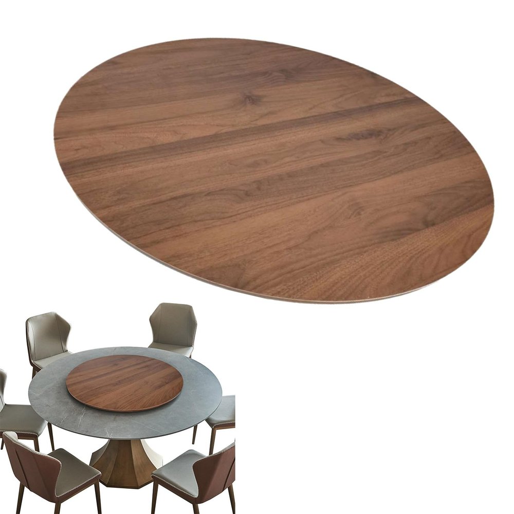 WORDFUN Rotating Round Lazy Susan Dining Table Wooden Turntable, 360-Degree Swivel Serving Plate, 50/60/70/80/90/100cm Dining Table Tray, Tabletop Serving Tray, Large Round Turntable(C,100cm-39in)