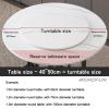 WORDFUN Rotating Round Lazy Susan Dining Table Wooden Turntable, 360-Degree Swivel Serving Plate, 50/60/70/80/90/100cm Dining Table Tray, Tabletop Serving Tray, Large Round Turntable(C,100cm-39in) view 2