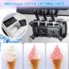 2200W Commercial Ice Cream Machine, 2+1 Flavors Soft Serve Ice Cream Maker, 5.3 to 7.4Gal per Hour Countertop Ice Cream Machine for Home Snack Bar, Auto Clean view 2