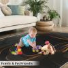 2x4 Runner Rugs Abstract Art Black and Gold Fit Under Door Rugs for Entryway, Dynamic Wave Line Design Kitchen Runner Rug Soft Non Slip Washable for Sink Entryway Hallways Indoor view 4