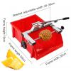 agreilduite Commercial Pineapple Skin Remover,Stainless Steel Pineapple Peeler Machine,Peeling of Pineapple Skin&Eyes,Semi Automatic Pineapple Skinner with Peeling Accessories-No Pulp Waste view 2