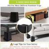 Bed Risers 1 inch, 2 inch, 3 inch, 4 inch, 5 inch, 6 inch, 8 inch Heavy Duty, Oversized Furniture Riser for Couch Sofa Table Chair Leg Frame Dorm, Support up to 6000 Lbs (Black 8 Pack, 5 inch) view 3