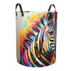Abstract Animal Zebra Collapsible Laundry Basket-Waterproof Large Storage Baskets,Toy Organizer,Home Decor view 2