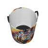 Abstract Animal Zebra Collapsible Laundry Basket-Waterproof Large Storage Baskets,Toy Organizer,Home Decor view 3