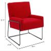 Accent Chair Modern Industrial Slant Armchair with Metal Frame Premium High Density Soft Single Chair for Living Room Bedroom view 2
