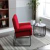 Accent Chair Modern Industrial Slant Armchair with Metal Frame Premium High Density Soft Single Chair for Living Room Bedroom view 4