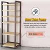 5/6/7/8-tier Media Stand Audio/video Component Cabinet with Wheels, Rolling Video Game Console Shelf, Heavy Duty Adjustable Stereo AV Media Rack, for Home/Office/Coffee Shop(Black 5 Layer,50cm/19.7in view 3