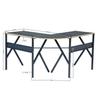 L Shaped Desk Corner Computer Desk, Space Saving Multifunctional Home Office Desk Writing Workstation Study Desk with Round Corner (Dark Grey) view 2