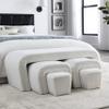 46" W Modern Contemporary Upholstered Nesting Bench, Including Four Nesting Benches, Teddy view 1