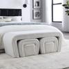 46" W Modern Contemporary Upholstered Nesting Bench, Including Four Nesting Benches, Teddy view 2