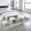 46" W Modern Contemporary Upholstered Nesting Bench, Including Four Nesting Benches, Teddy view 3