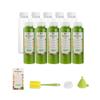 Bottle Tek 12 Ounce Juice Bottles For Juicing, 100 Round Bottles With Caps - Includes 100 Labels, 10 Brushes, And 10 Funnels, Clear Plastic Empty Juice Containers, For Smoothies - Restaurantware view 1