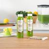 Bottle Tek 12 Ounce Juice Bottles For Juicing, 100 Round Bottles With Caps - Includes 100 Labels, 10 Brushes, And 10 Funnels, Clear Plastic Empty Juice Containers, For Smoothies - Restaurantware view 3