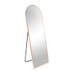 HomeLoft Basics Gold 65x22 inch Metal Arch Stand Full Length Mirror view 3