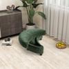 32.7" W Chenille Upholstered Half Crescent Moon Storage Bench Large Ottoman with Tray Serve As Side Table Soft Padded Seat Dressing Shoe Bench Foot Rest for Living Room, Entryway, HallwayGreen view 4