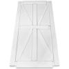 30" x 80" Star Style Wood Primed Standard Barn Door Slab, DIY Unfinished Solid Wood Paneled Door, Interior Single Door Slab, Pre Drilled Ready to Assemble view 4