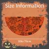Halloween Tree Skirt 30 Inch Pumpkins Spider Web Bats Stars Holiday Tree Skirts for Fall Christmas Tree Decoration view 4