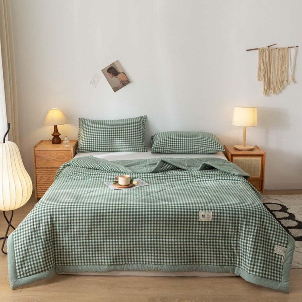 FSSDKU Coverlet Bedspread Spring/Summer Summer Quilt Bedspreads 180 * 200/200 * 230cm King Size Queen Full Size Bedding Sets Lightweight Soft Quilt for All Seasons,soft and Comfortable(K,180 * 200cm)