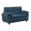 2 Seat Cloud Couch Loveseat Sofa for Living Room, Bedroom, Office, Blue view 1