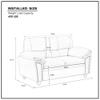 2 Seat Cloud Couch Loveseat Sofa for Living Room, Bedroom, Office, Blue view 3