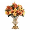 ZR-DECOR European-Style Retro Glass Tall Vases with Artificial Flowers Arrangements Bouquets for Living Dining Room Table Centerpiece Bedroom Office Hotel Home Decoration Large Decorative Flower Vase view 1