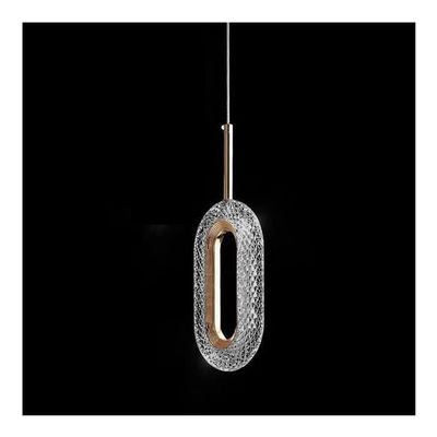 Creative Oval Modern Bed Chandeliers, 12W Variable Light LED Pendant Light, Height Adjustable Ceiling Decor Chandelier Fixtures for Dining Room, Bar, Kitchen Island(White Light)