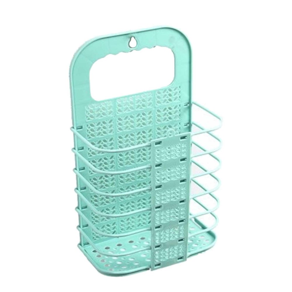 Foldable Laundry Basket Wall Mounted Dirty Clothes Basket Storage, Foldable Design Easy Storage for Bedroom, Bathroom (Large Light Green)