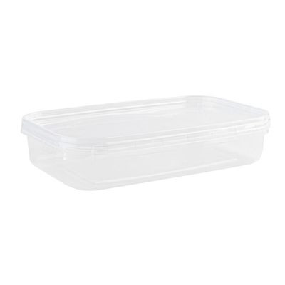 16 oz Rectangular Clear Food Storage Containers with Lids - Stackable, Tamper Proof, BPA Free, Recyclable, Space Saver, Airtight Container, Kitchen Storage, Meal Prep, Take Out, Deli Container (15)