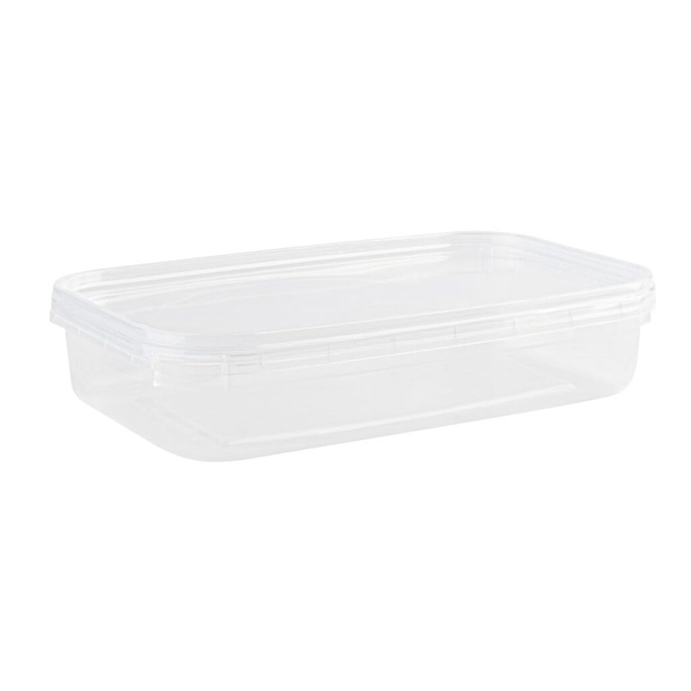16 oz Rectangular Clear Food Storage Containers with Lids - Stackable, Tamper Proof, BPA Free, Recyclable, Space Saver, Airtight Container, Kitchen Storage, Meal Prep, Take Out, Deli Container (15)