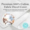 Martha Stewart Goose Feather Down Fiber Cotton Comforter Queen Size, Feather Duvet Insert Queen, Hotel Collection Hypoallergenic Comforter 50oz Light Warmth 90 x 90 Inch White view 4