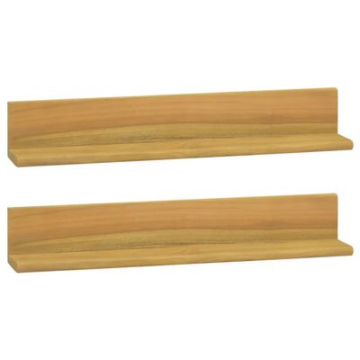 YELWHI Wall Shelves 2 pcs 23.6"x3.9"x3.9" Solid Wood Teak,Premium Solid Teak Wood Floating Shelves for Versatile Wall Storage and Organization