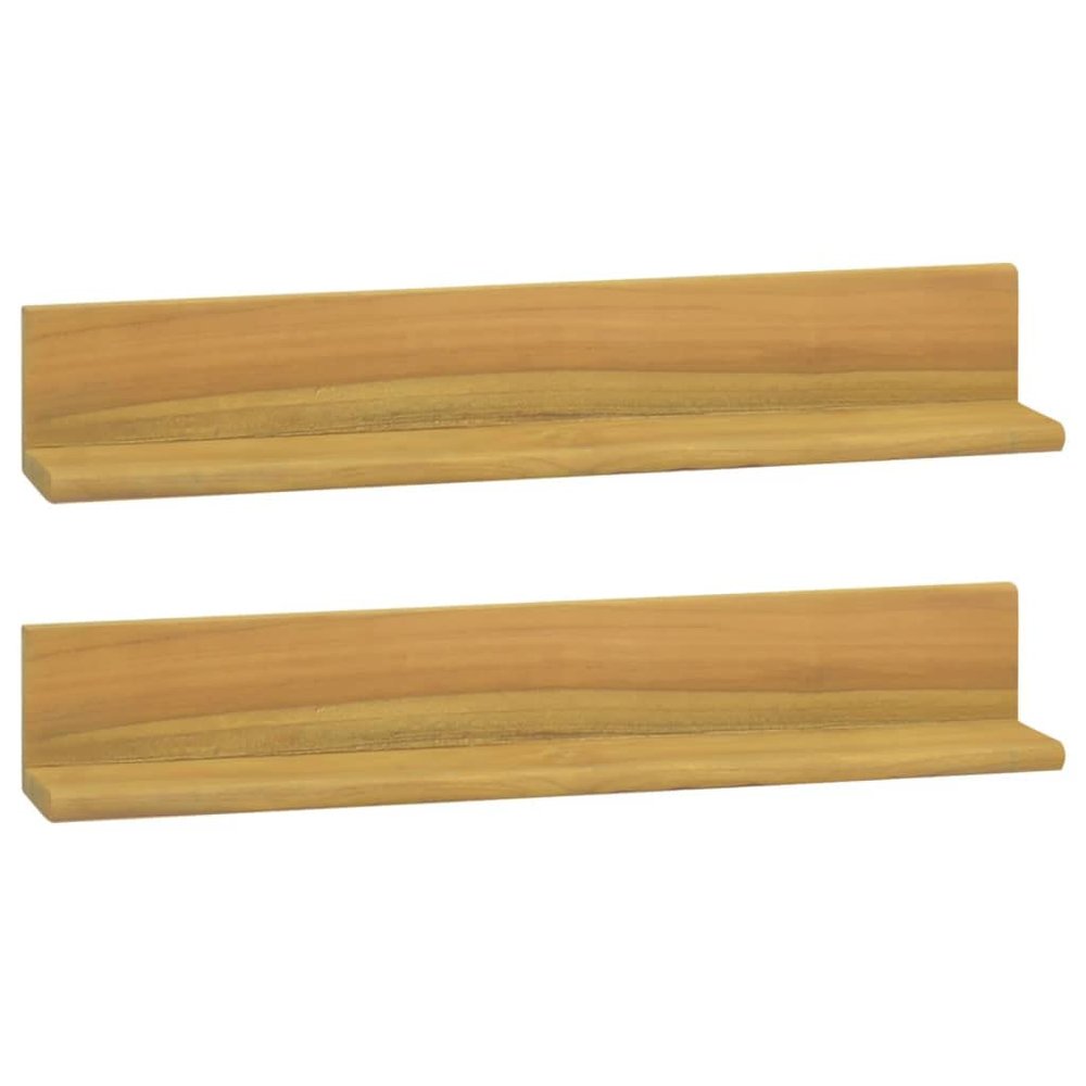 YELWHI Wall Shelves 2 pcs 23.6"x3.9"x3.9" Solid Wood Teak,Premium Solid Teak Wood Floating Shelves for Versatile Wall Storage and Organization