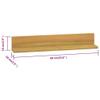 YELWHI Wall Shelves 2 pcs 23.6"x3.9"x3.9" Solid Wood Teak,Premium Solid Teak Wood Floating Shelves for Versatile Wall Storage and Organization view 2