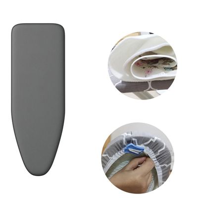 ZYXQQJ Iron Board Replacement Cover 36"x12" 39"x13" 43"x13" 48"x15" Ironing Board Cover and Pad Standard Size Coated Thick Padding(Black,36x12in/90x30cm)