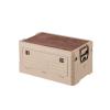 USGTYUS Collapsible Storage Bin with Wood Lid for Ford Kuga MF MA DM2 3/2/1.Gen 2008-2025 Folding Tail Box Supplies Organizer Large Folding and Stackable Storage Box,Coffee-35L view 1