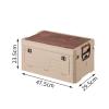 USGTYUS Collapsible Storage Bin with Wood Lid for Ford Kuga MF MA DM2 3/2/1.Gen 2008-2025 Folding Tail Box Supplies Organizer Large Folding and Stackable Storage Box,Coffee-35L view 2