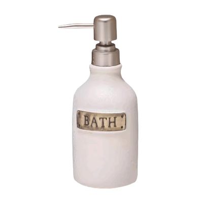 Ceramic Soap Dispenser Manual Liquid Pump Bottles Countertop Shower Pump Dispenser Refillable for Bathroom Kitchen