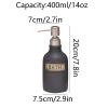 Ceramic Soap Dispenser Manual Liquid Pump Bottles Countertop Shower Pump Dispenser Refillable for Bathroom Kitchen view 2