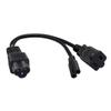 JORINDO IEC320 C6 to C7+1-15R Y Splitter Power Cord 1FT 18AWG view 1