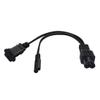 JORINDO IEC320 C6 to C7+1-15R Y Splitter Power Cord 1FT 18AWG view 2