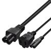 JORINDO IEC320 C6 to C7+1-15R Y Splitter Power Cord 1FT 18AWG view 4