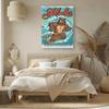 JYzymuth Aloha California Surfing beach posters coastal wall art Summer Ocean SeascapesTrendy Canvas Prints Bedroom Living Room Bathroom for Beach Lovers Pictures decor 20x30inch Unframed, style-2 view 4