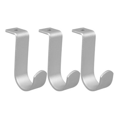 Housoutil Adjustable Metal Curtain Rod Brackets Wall-Mounted Hooks for Outdoor Blinds
