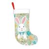 QHWLR Easter Bunny Floral print Christmas socks All Saints ' Day Hanging socks fireplace. Party Decor outdoors view 2