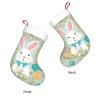 QHWLR Easter Bunny Floral print Christmas socks All Saints ' Day Hanging socks fireplace. Party Decor outdoors view 3