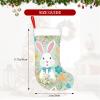 QHWLR Easter Bunny Floral print Christmas socks All Saints ' Day Hanging socks fireplace. Party Decor outdoors view 4