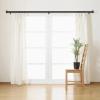 2 Pack Curtain Rods for Windows 66 to 120, 1 Inch Black Adjustable Heavy Duty Extra Long Curtain Rod with End Caps, Modern Indoor Outdoor Window Drapery Rods for Patio Bedroom, Size 32"-120" view 3