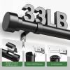 2 Pack Curtain Rods for Windows 66 to 120, 1 Inch Black Adjustable Heavy Duty Extra Long Curtain Rod with End Caps, Modern Indoor Outdoor Window Drapery Rods for Patio Bedroom, Size 32"-120" view 4