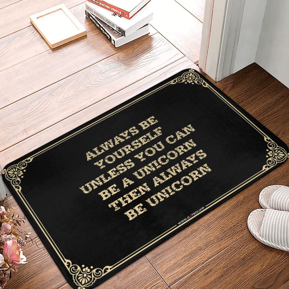 Beer Decorations for Man Cave Always Be Yourself Unless You Can Be A Unicorn,Then Always Be Unicorn Doormat Front Door Inside Mat Fall Kitchen Mat(50X80CM)